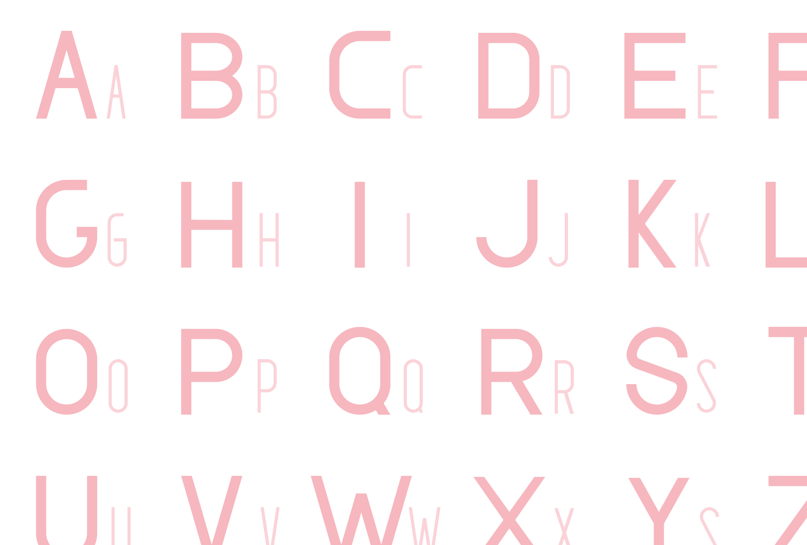 Letras de la tipografia oficial