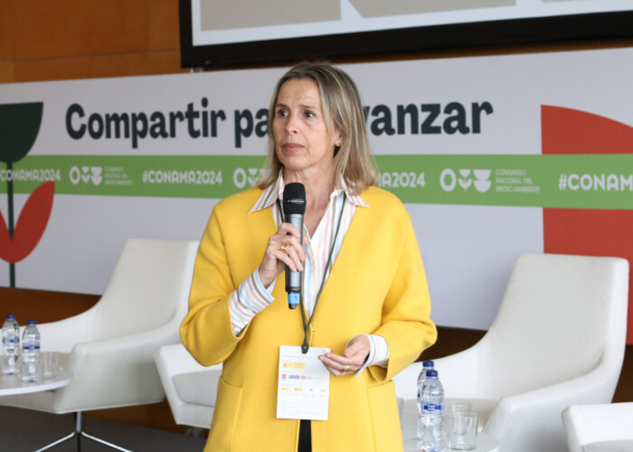 Belén Piserra, directora de Negocio de Crea Madrid Nuevo Norte, durante la inauguración de la jornada