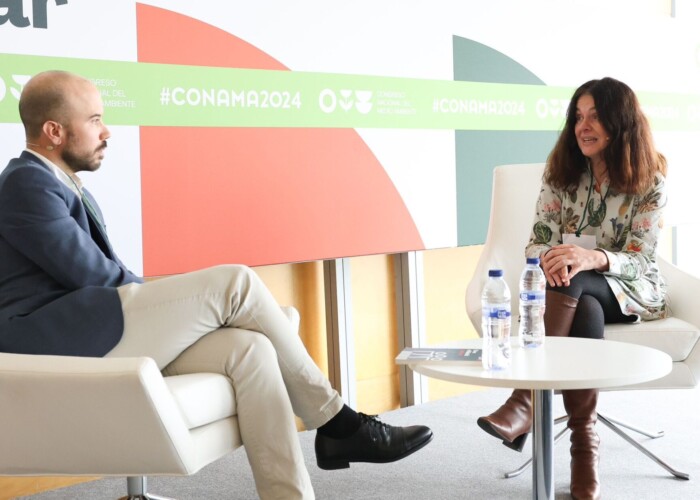 Mariola Merino, directora de Diseño, Innovación y Sostenibilidad de Crea Madrid Nuevo Norte, durante su intervención Renaturalización urbana: restos y soluciones