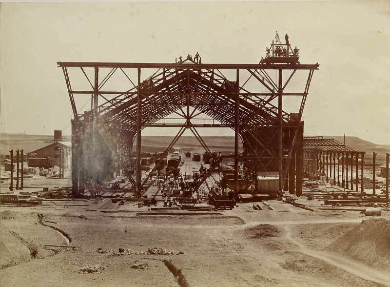 Construccion 1879 estacion ferroviaria madrid delicias historia arquitectura industrial estructura