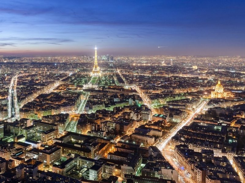 Paris vista aerea ciudad compacta y densa
